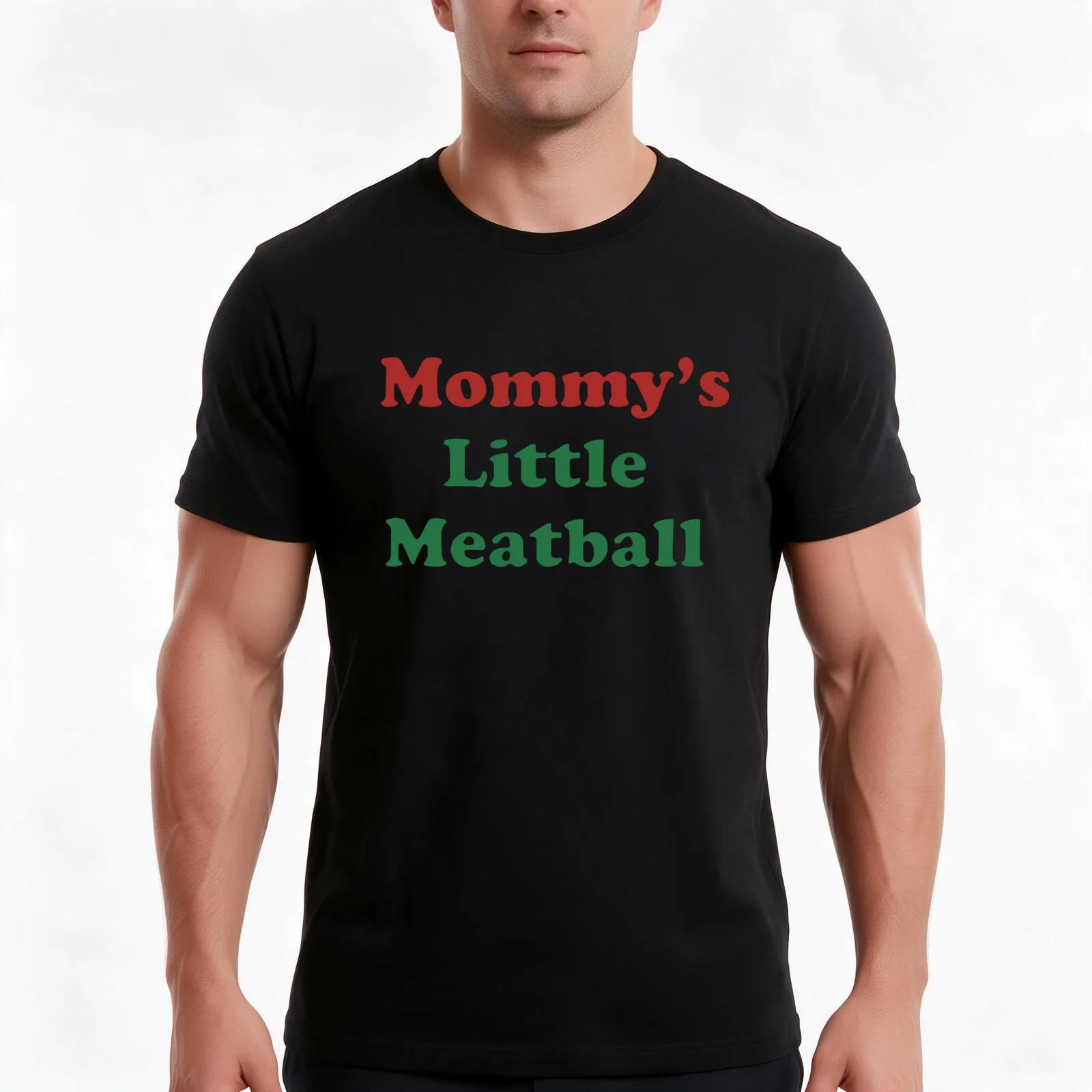 Mommy's Little Meatball T-Shirt, Summer Casual Cotton Tee, Oversized Streetwear Tops, Vintage Graphic Print, Unisex Men Women