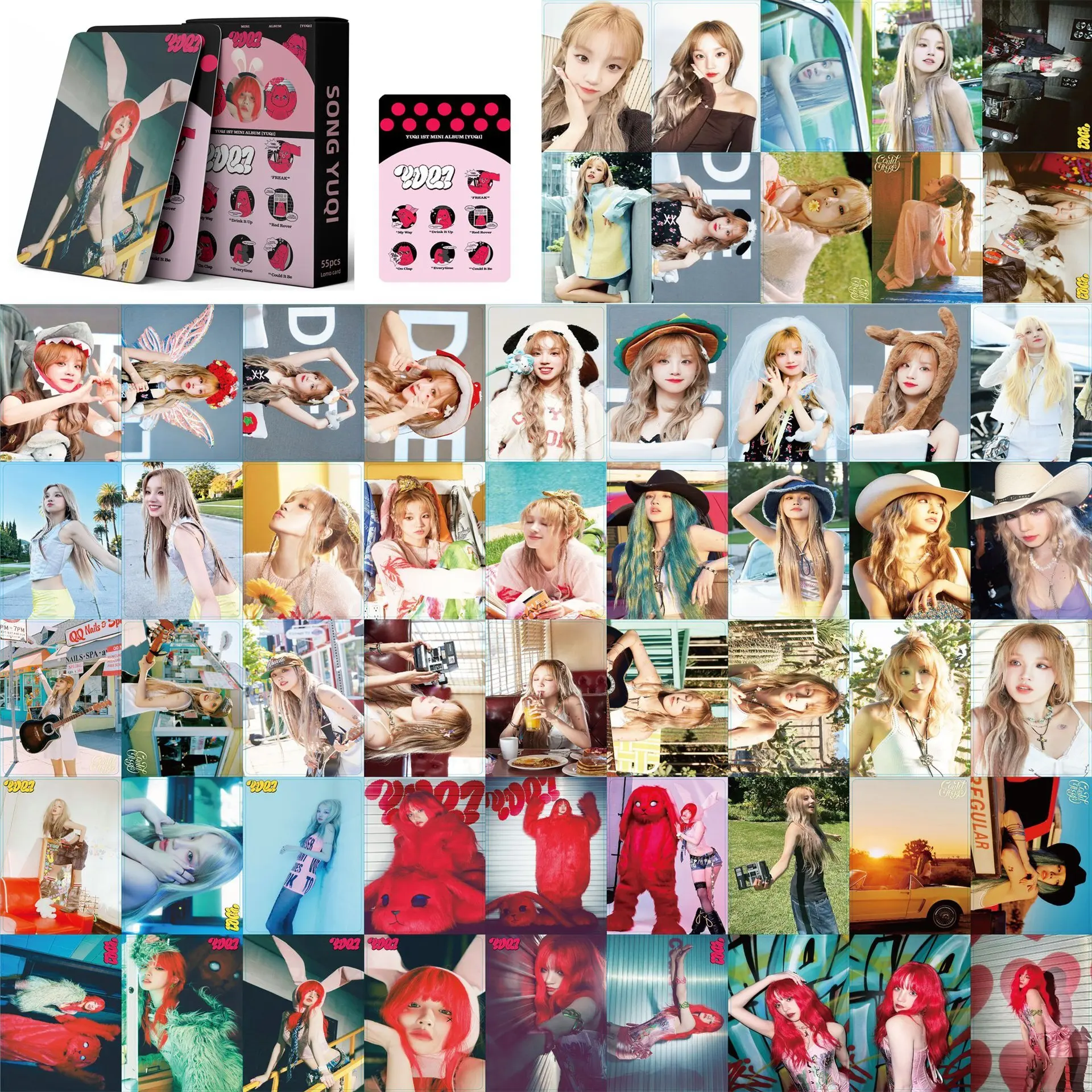 55 Self Printed By Song Yuqi (G) I-DLE YUQ1 Girl's For Supporting Peripheral Self-Made Cards