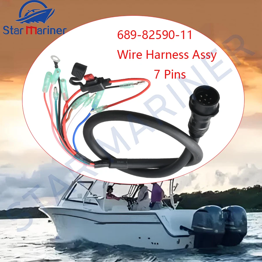 689-82590-11 Wire Harness Assey 7 Pins for Yamaha Outboard Motor 2T 20HP 25HP 30HP 689-82590 689-82590-11-00 Boat Engine parts