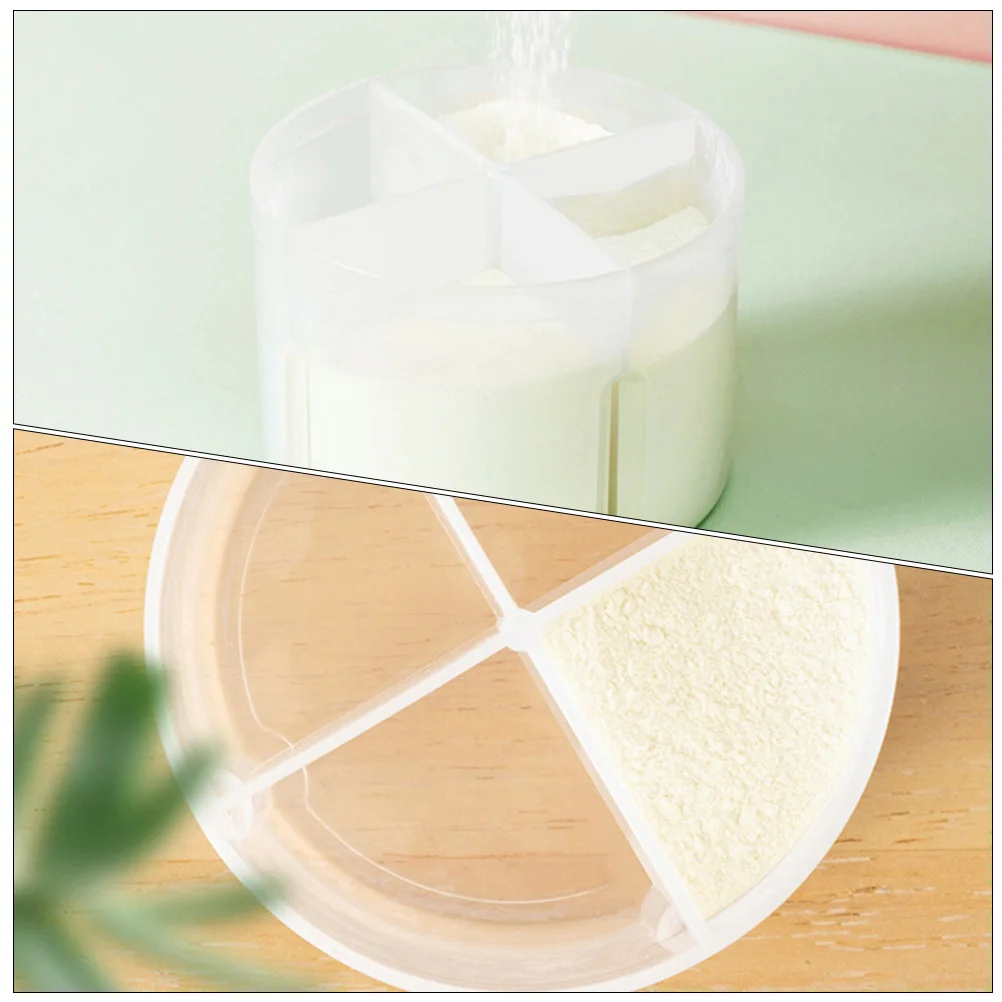 

2Pcs Travel Formula Dispenser Portable Milk Powder Container for Baby 4-Slot Compartment Design Leak-Proof Formula Storage Box