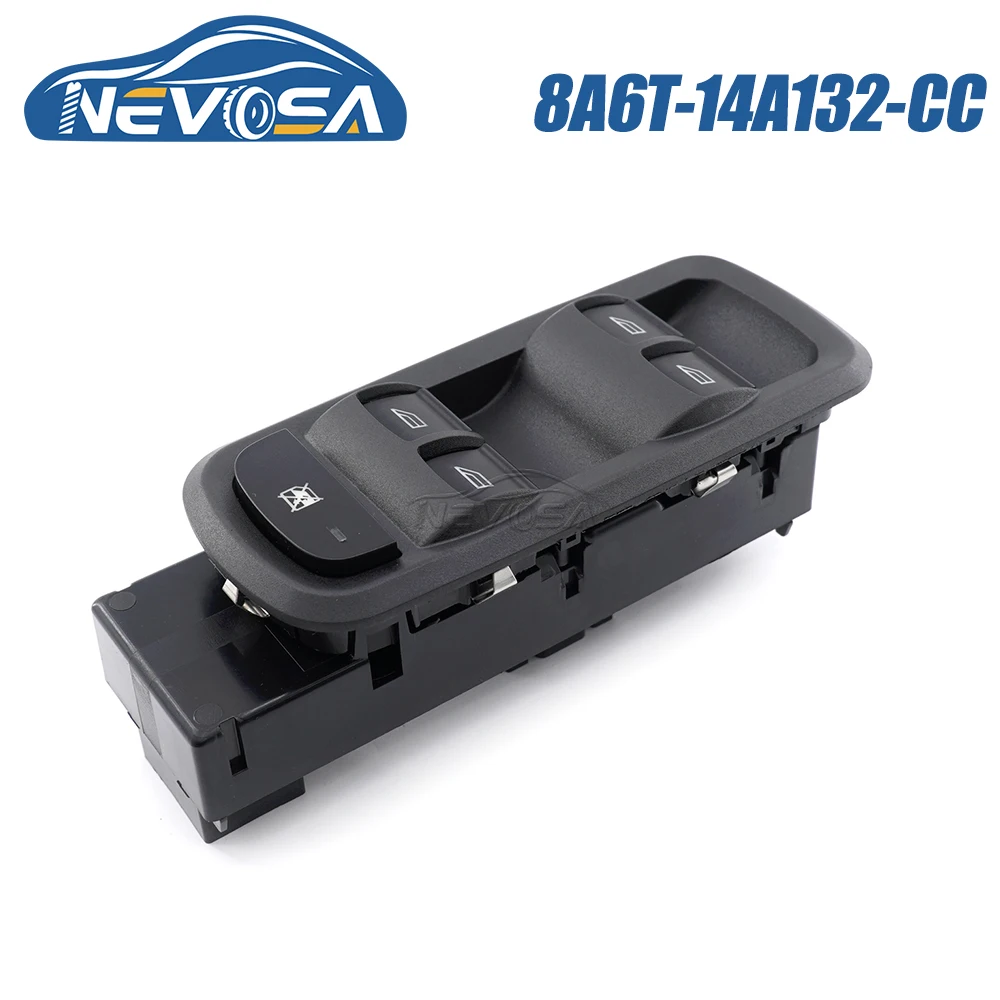 

NEVOSA 8A6T-14A132-CC For Ford Fiesta 2011 2013 Power Power Window Control Switch Door Lock Button Key Car Accessories Auto Part