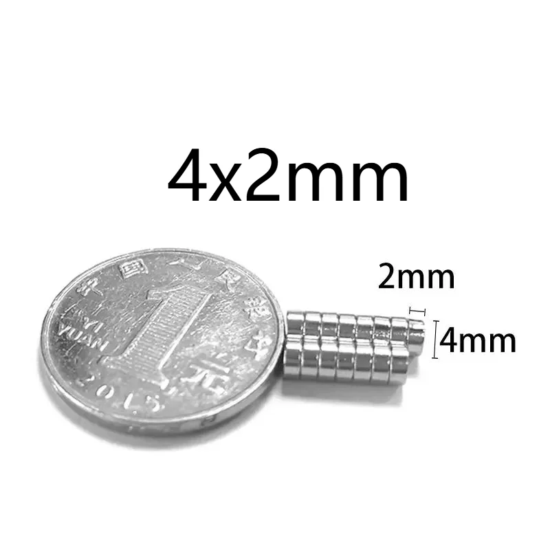 4x2mm مغناطيس دائري صغير 4x2mm للثلاجات المنزلية والمكاتب DIY 4x2mm