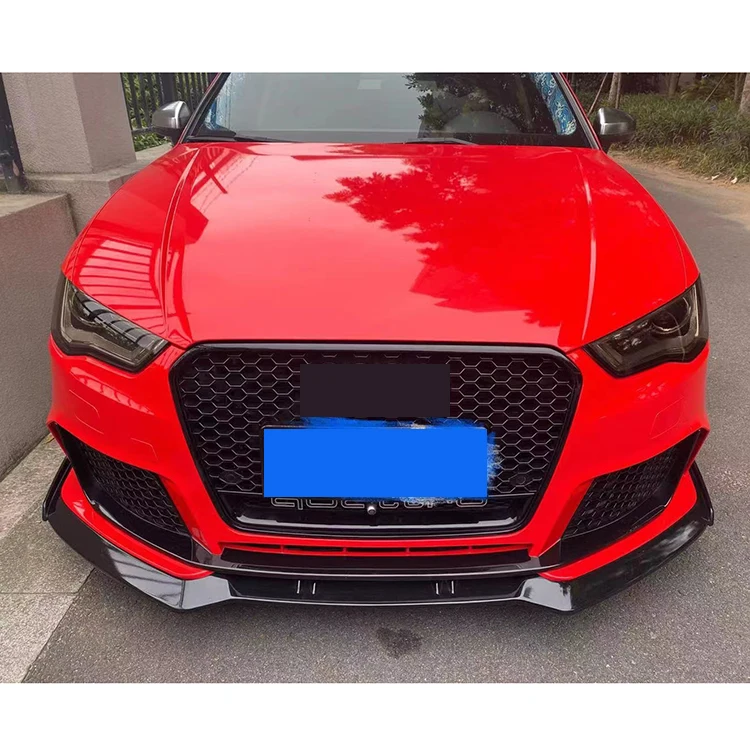 Nwe Style Auto Parts A3 8V Upgrade to RS3 Front Bumper with Grille with Front Lip for audis A3 2014-2016