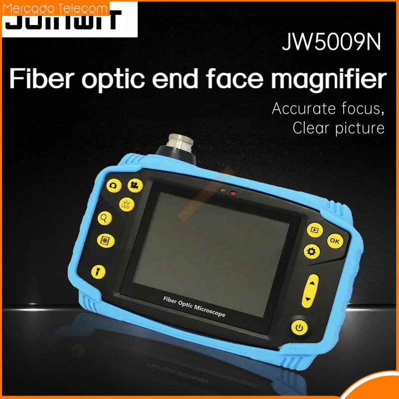 Joimwit JW5009N Fiber Microscope Optical Fiber Video Inspection Probe Fiber Inspector With LCD Monitor,UPC adapter