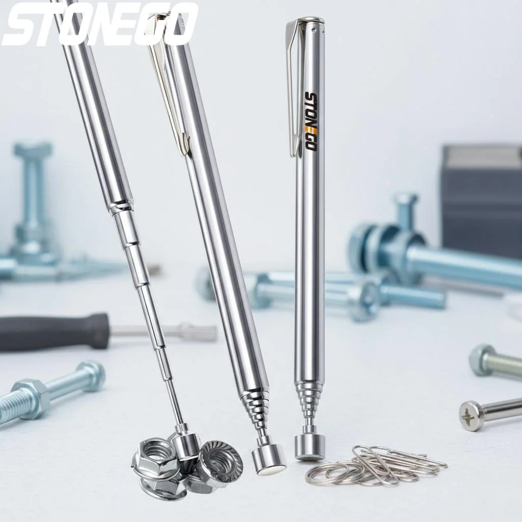 

Телескопический магнитный захват-инструмент с клипсой для кармана, набор для извлечения магнитов, удобный набор инструментов для дома и гаража, ручной набор инструментов