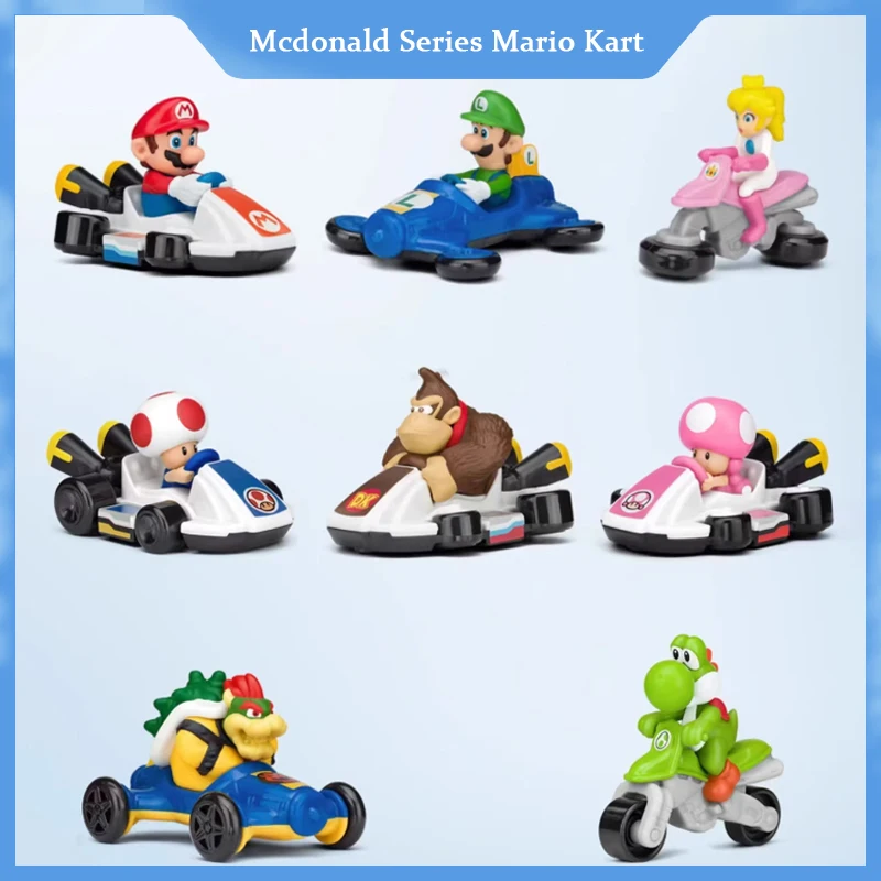 2024 McDonalds Mario Kart HAPPY MEAL TOYS Figure Collectible Toy Desktop Decoration Kids Birthday