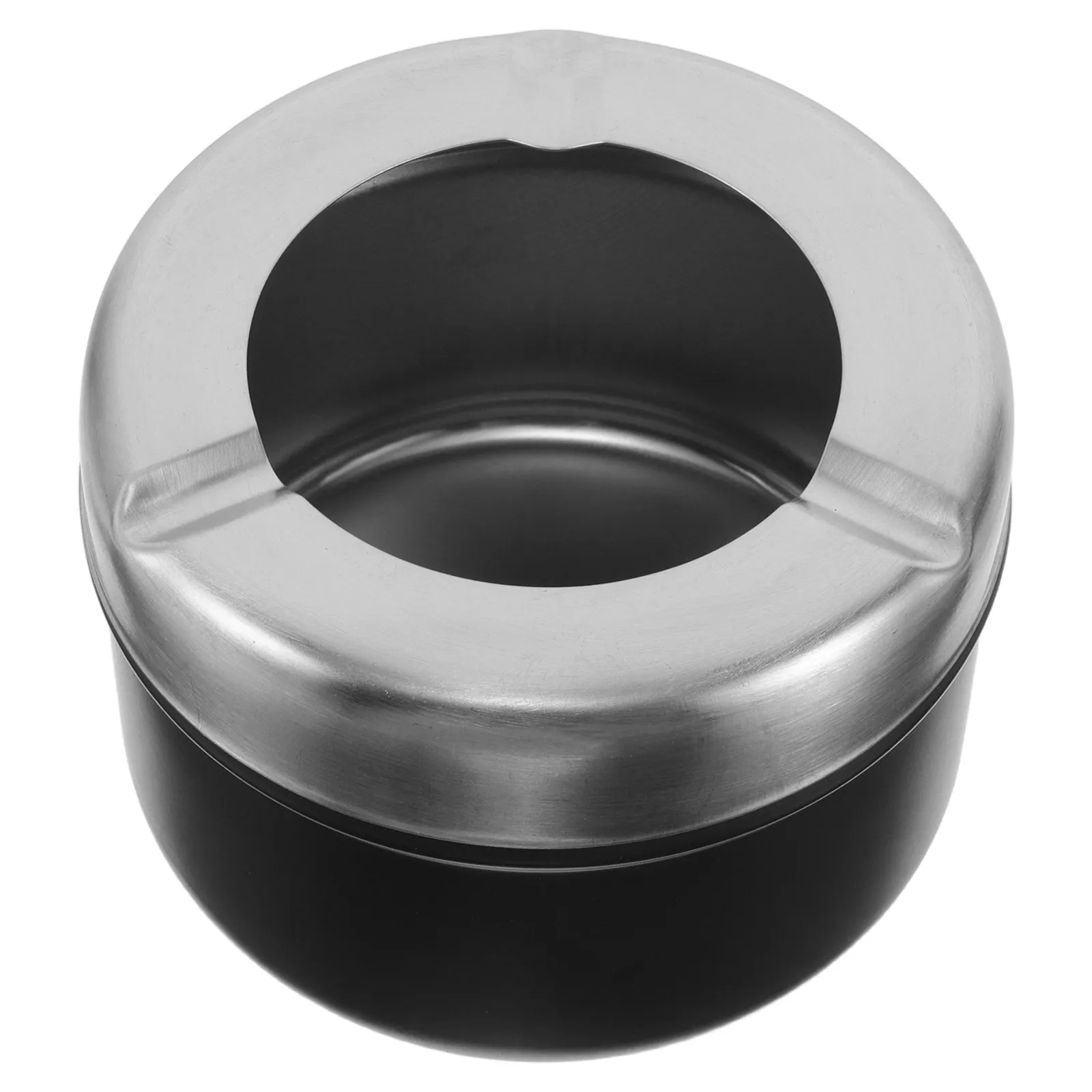 Modern Stainless Steel Ashtray Sleek Brushed Finish Smoke Receptacle for Home Bar Office Lounge Hotel Restaurant Tabletop