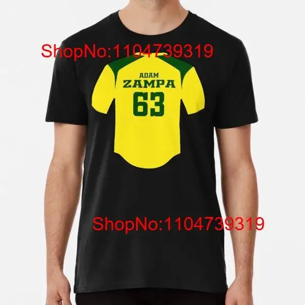 Adam zampa bowler críquete australiano pla s a 5xl feito no au eua t camisa vintage lavado macio casual esticado elegante