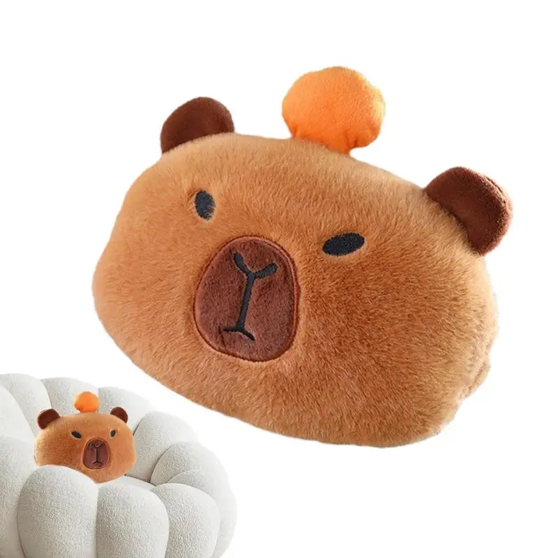 Car Seat Strap Pads Animal Auto Headrest Pillow Capybara Design Shoulder Pads Cute Headrest Pillow For Friends And Family