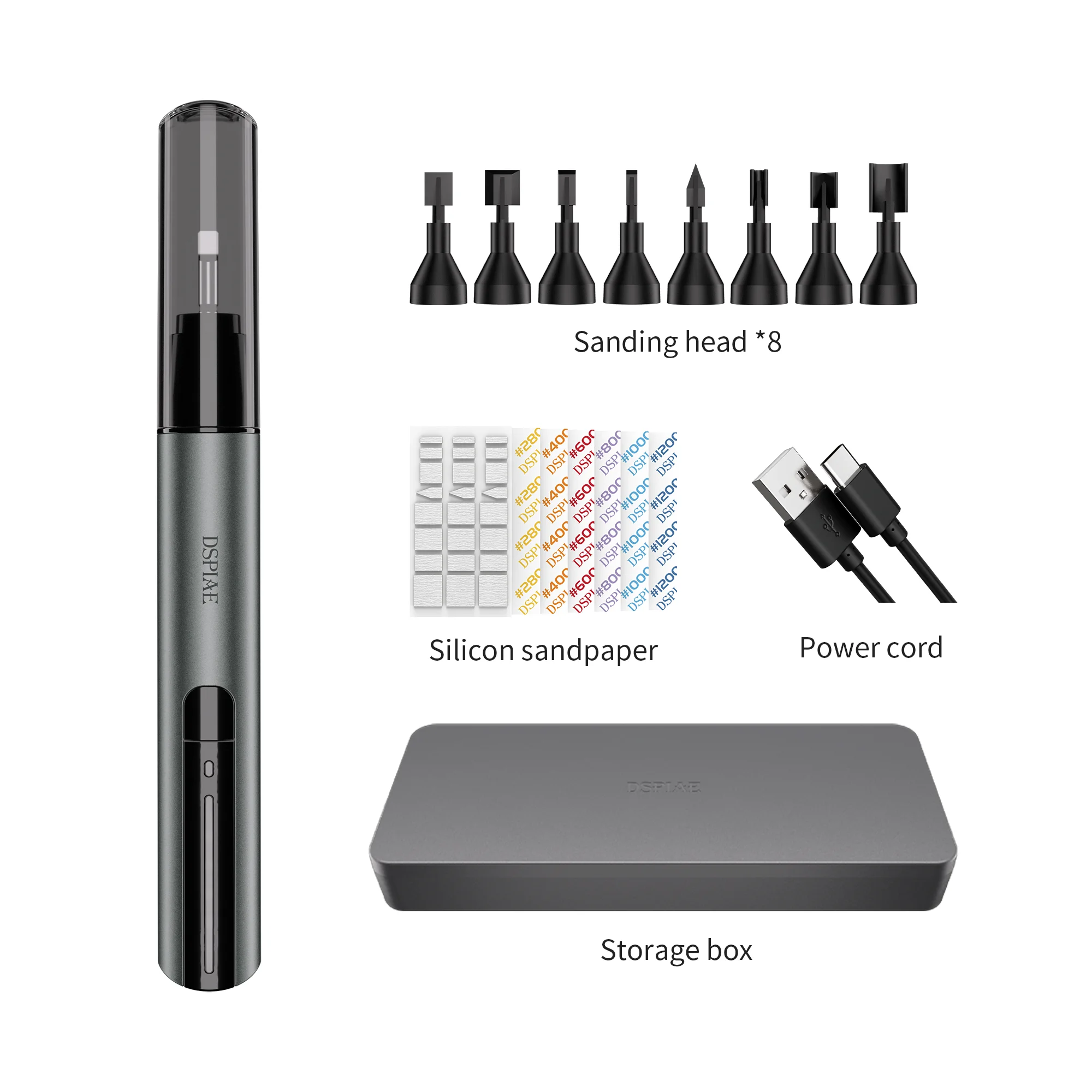 DSPIAE ES-A PRO ماكينة الصنفرة الكهربائية الترددية ترقية "الظل الوهمي" PRO لأدوات تجميع نموذج Gundam هواية طحن القلم