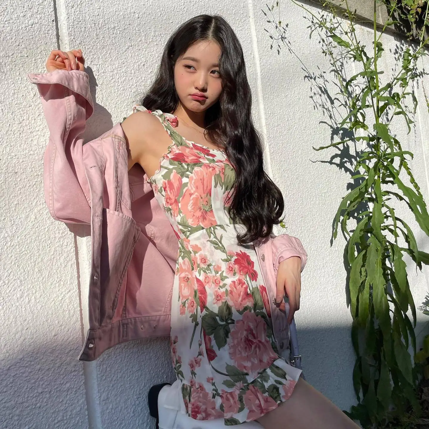 여름 플로럴 드레스, 벨 슬리브, 하이 웨이스트, 휴가용, 편안한 폴리에스터 소재