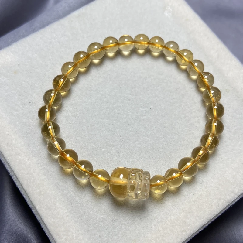 

Chinese Feng Shui Beads Yellow Citrines Bracelet Men Women Crystal Pi Xiu Wristband Gold Color Wealth & Good Luck Pixiu Bracelet