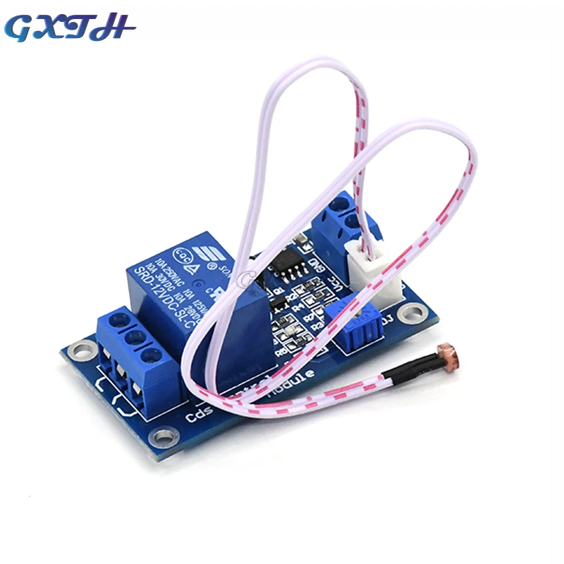 DC5V 12V 24V Light Control Switch Photoresistor Relay Module Detection Sensor 10A Brightness Automatic Control Module XH-M131