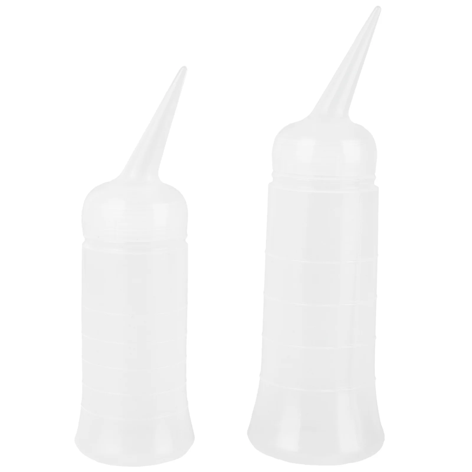 2Pcs Hair Applicator Bottles Translucent Dry Cleaning Tool Large Small Hair Color Dye Bottle Applicator with Tip for Salon Root - Image 6