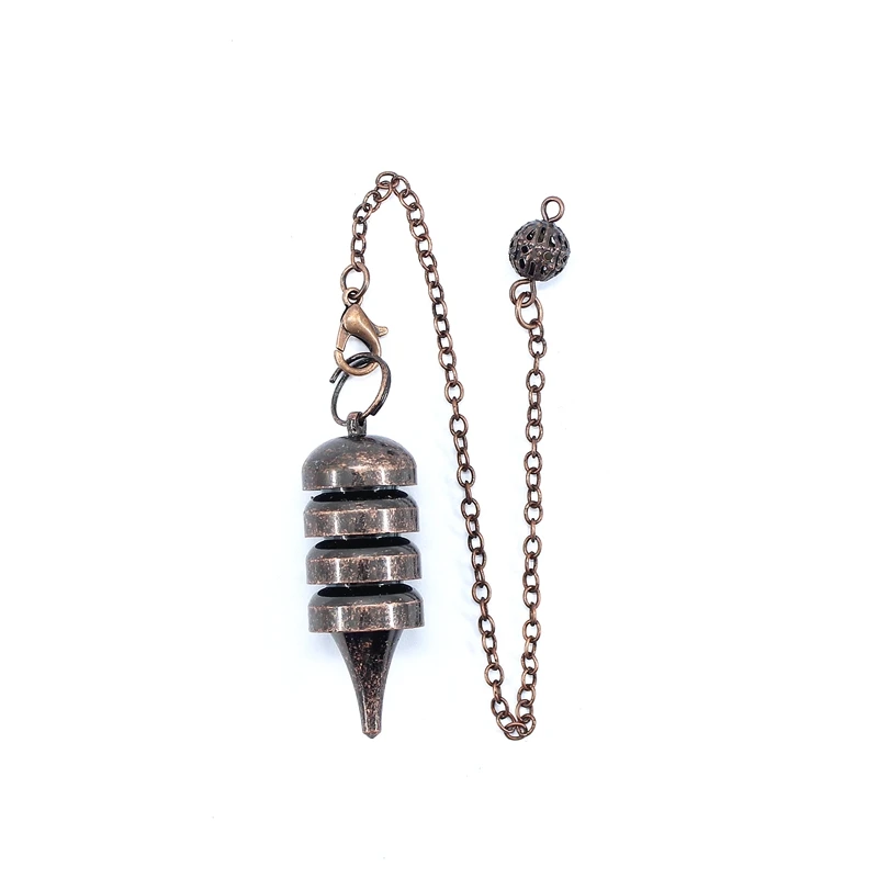Metal Gyro Pendulum Pendulos For Dowsing Divination Reiki Antique Gold Rose Gold Silver Copper Colour Pendulos Radiestesia