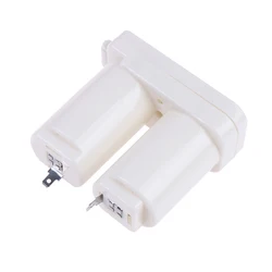 1Pc Double Compartments Universal Battery Box for Gas Water Heater Accessories Parts Plastic Double Battery Case(white)