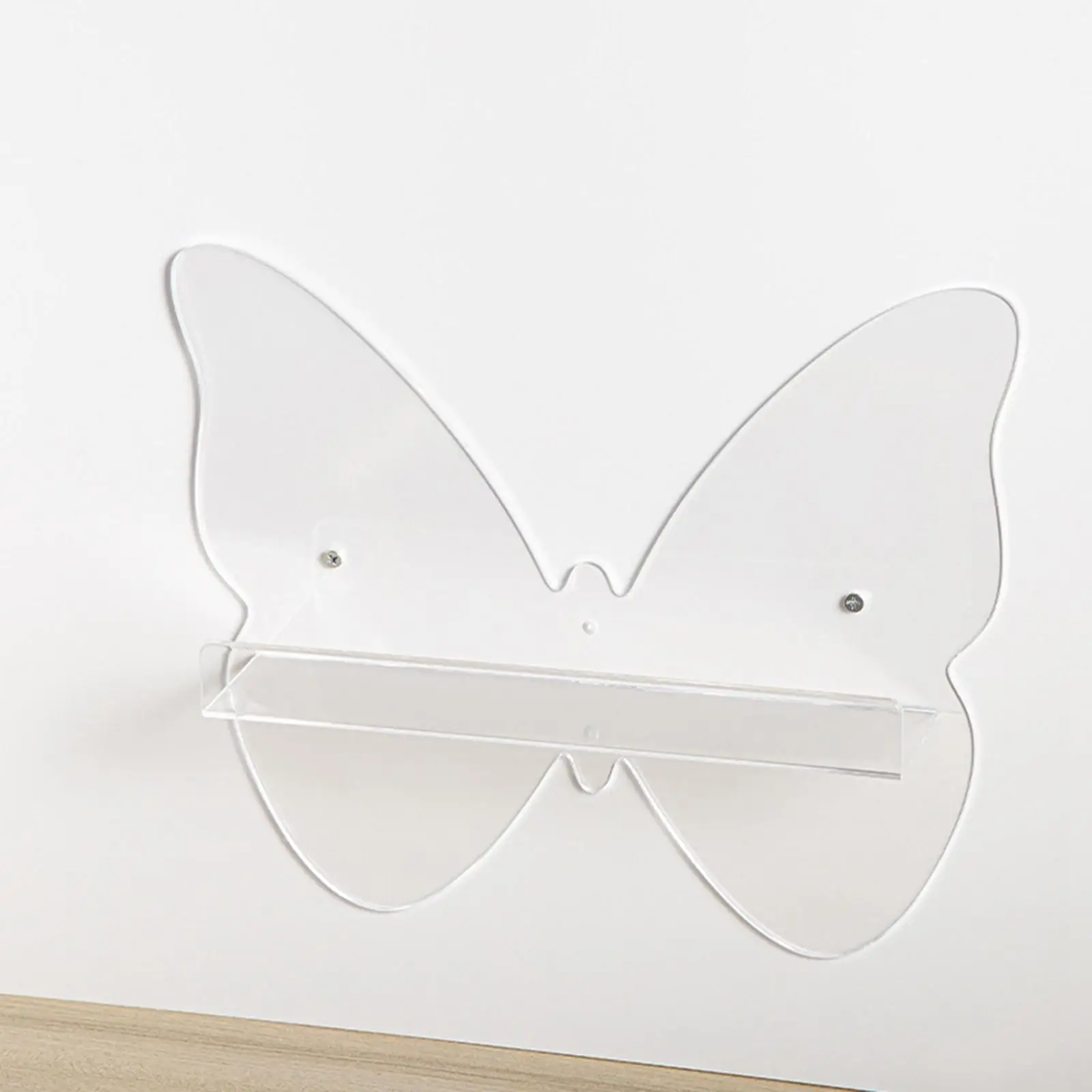 Clear Acrylic Floating Wall Ledge Shelf, Wall Mounted Bookshelf for Kids, Spice