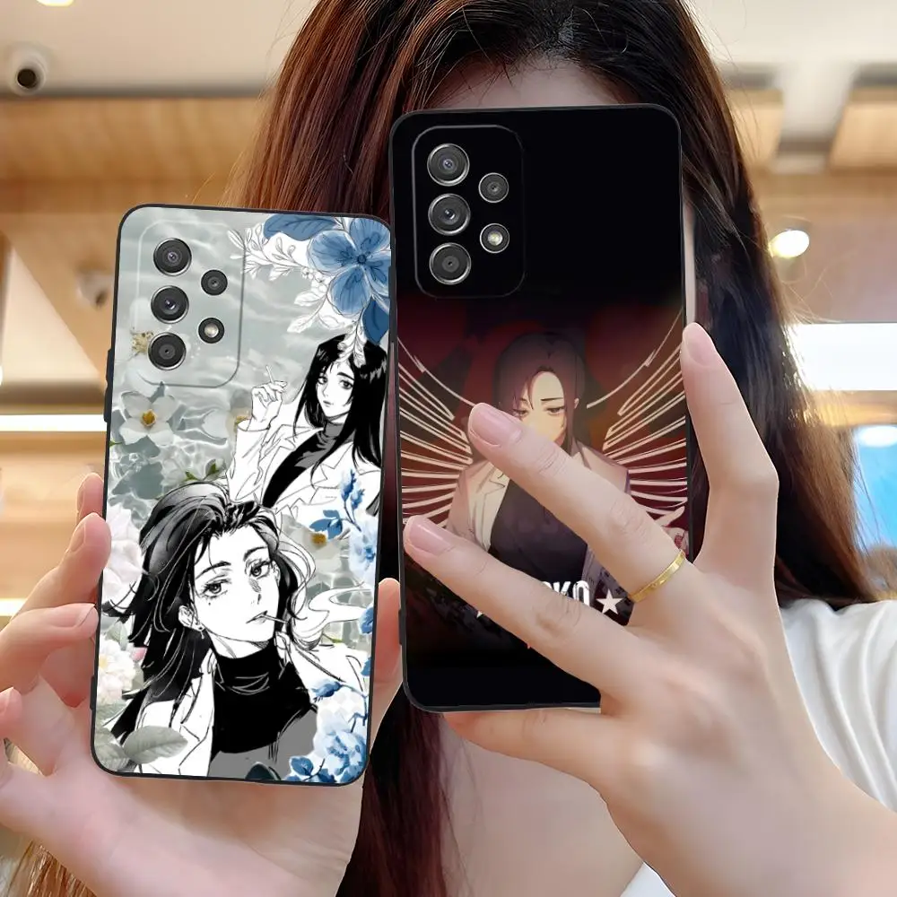 Jujutsu Kaisen Shoko Leiri funda de teléfono para Samsung Galaxy A56 55 54 53 52 51 36 35 34 23 16 15 5G cubierta de Color para teléfonos móviles