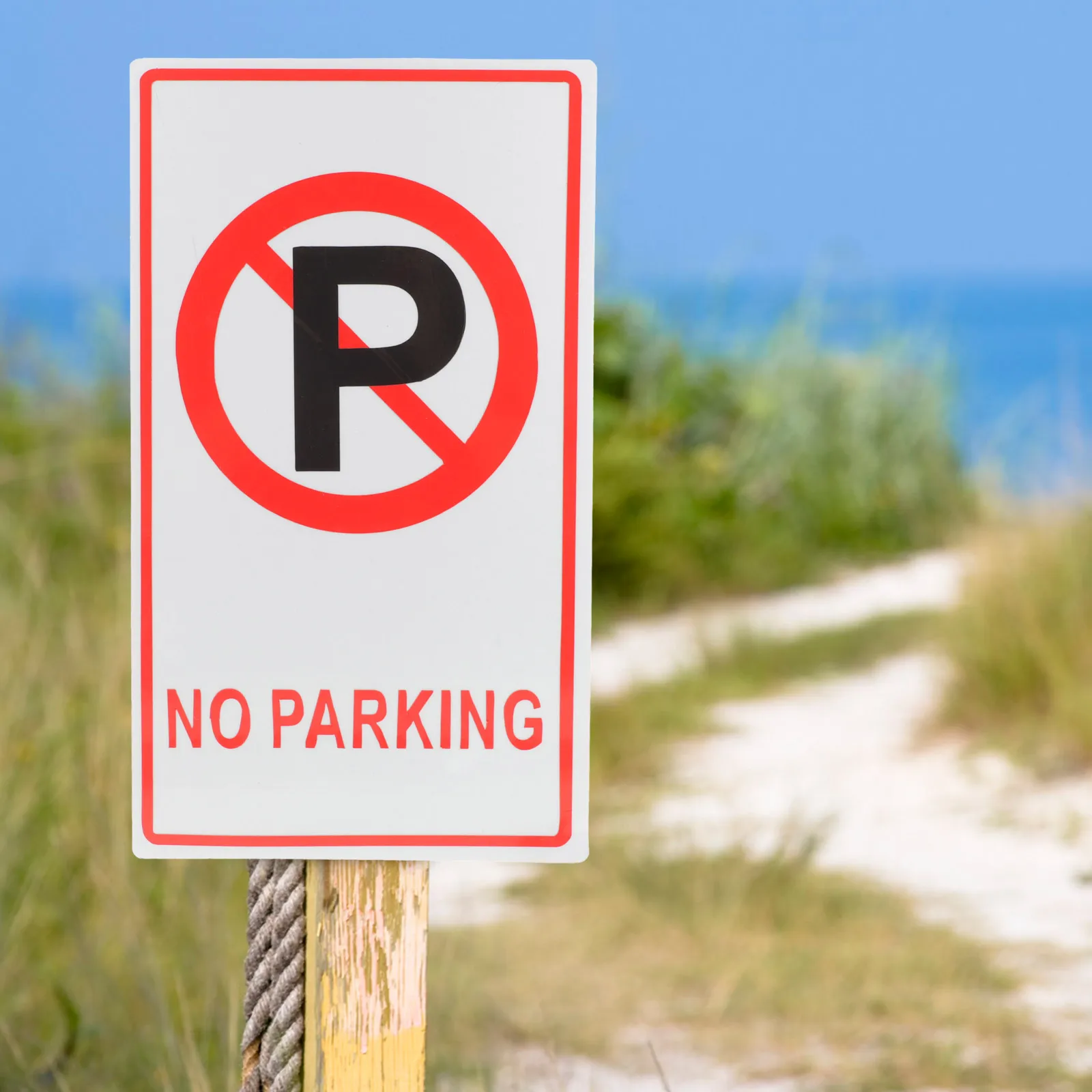 

Aluminum No Parking Sign Weather Resistant Traffic Warning Road Cone Corrosion Proof Easy Install for Mall Outdoor