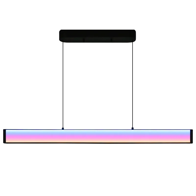 Advanced creative color light rgb hand sweep brightness color temperature can be lifted and lowered restaurant bar chandelier