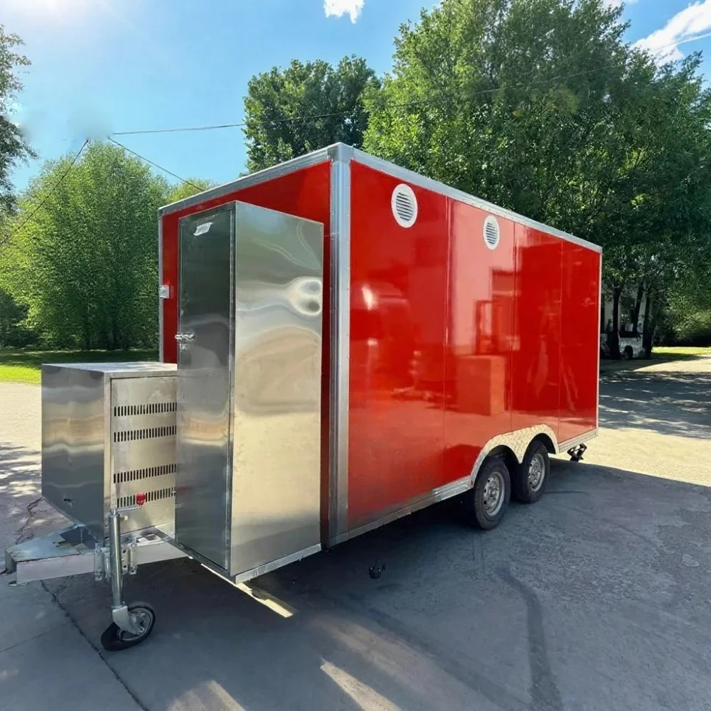 

Custom Mobile Kiosk Fast Food Truck Pizza Ice Cream Trailer Coffee Taco Concession Candy Chips Fruit Truck