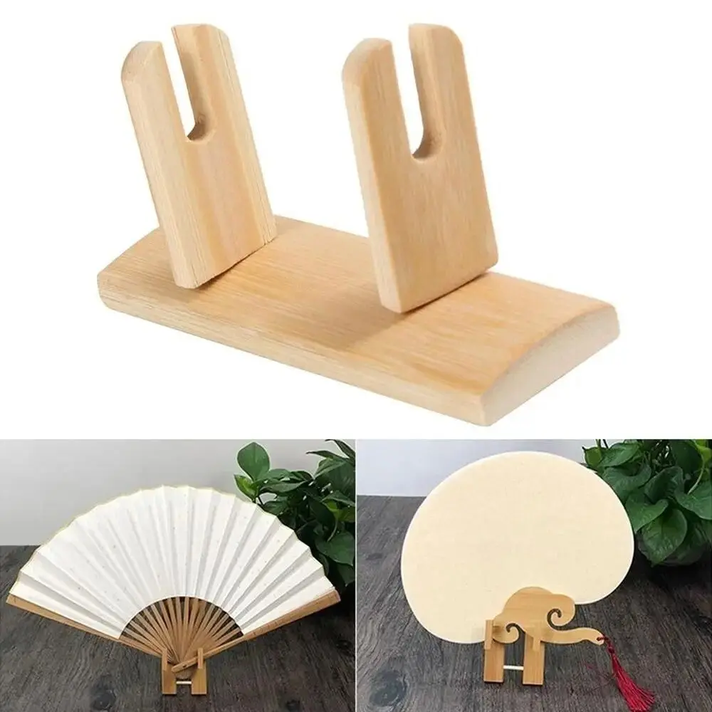 Durable Folding Hand Fan Stand Stylish Bamboo Bamboo Display Holder Traditional Chinese Traditional Fans Accessories