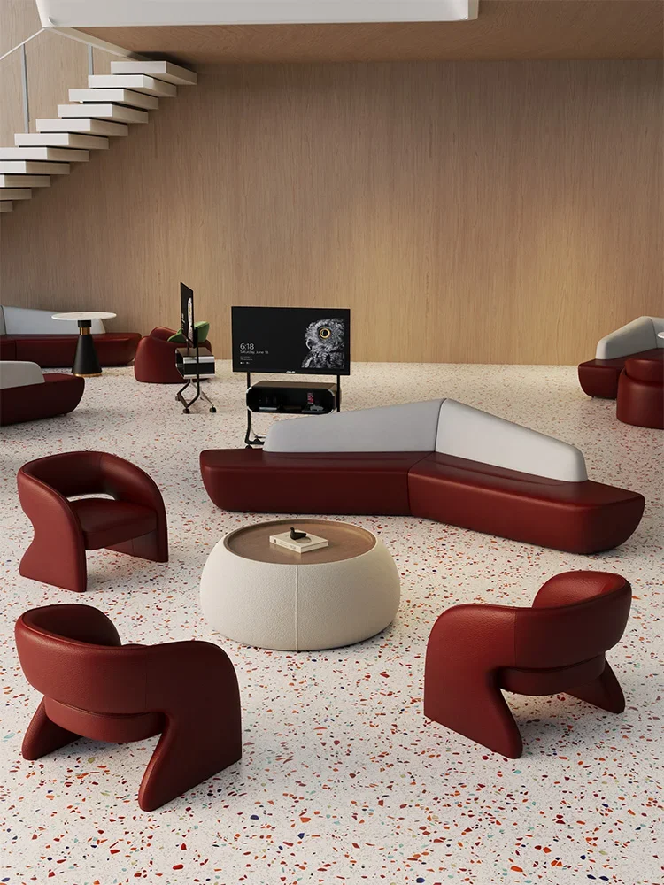 Double-sided sitting, back-to-back sofa, sitting area, reception booth, cafe, clothing store, beauty salon, hotel lobby