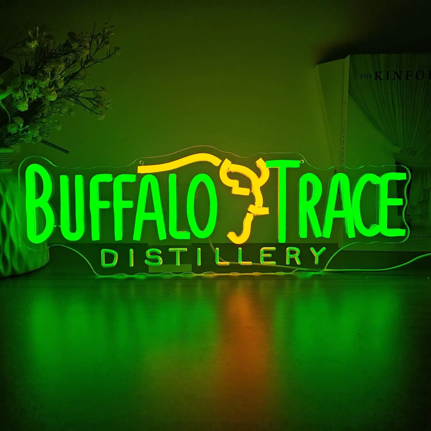 Letrero de Neón Buffalo Trace Distillery Whiskey, Luz de Neón para Dormitorio, Hogar, Negocio, Club, Pub, Letrero de Neón para Bar, Decoración, Regalo, Arte, Luz de Pared