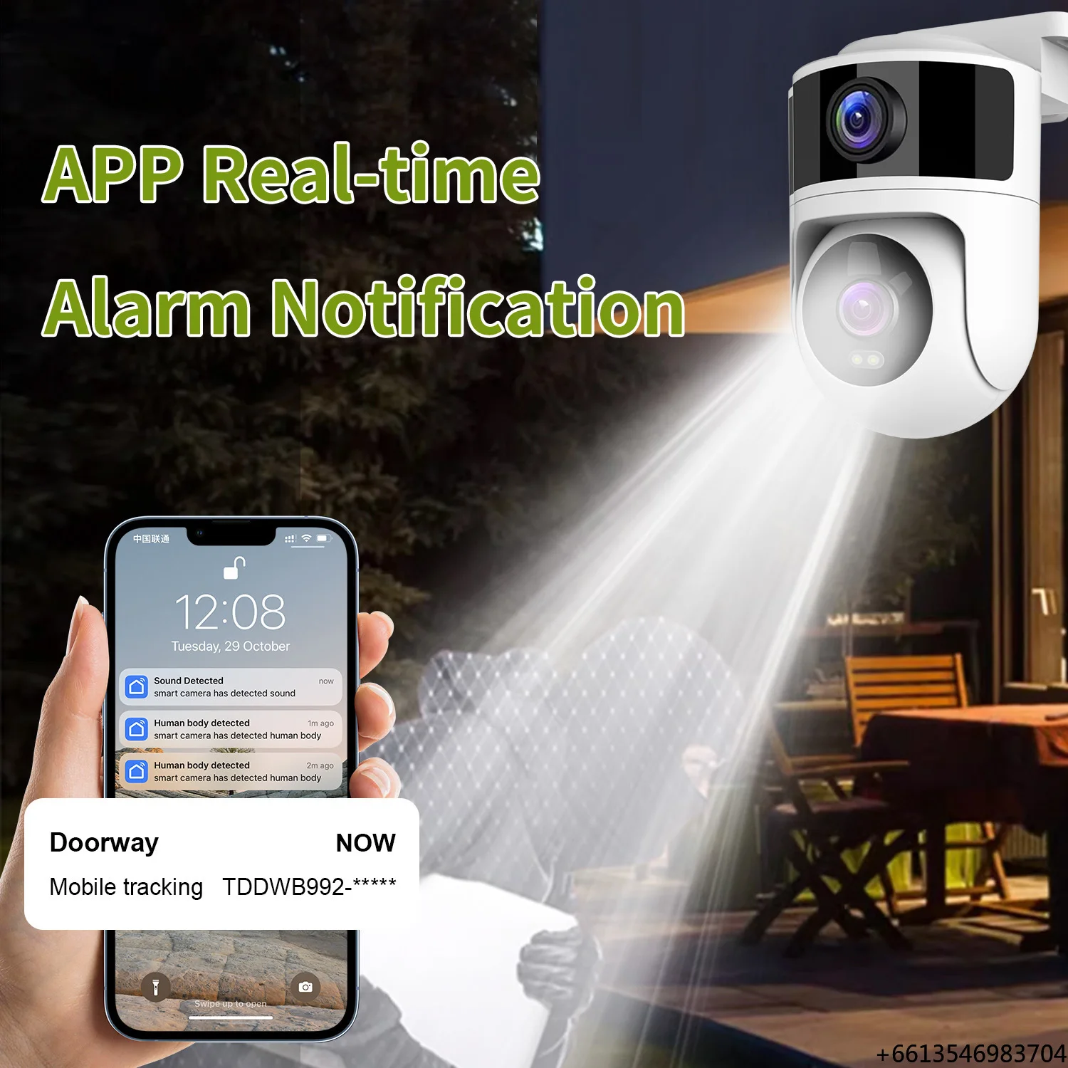 Tuya Smart 8MP Wi-Fi PTZ Security Camera Night Vision 360° Coverage Waterproof Clarity for Home 1-Year Warranty Card Cloud