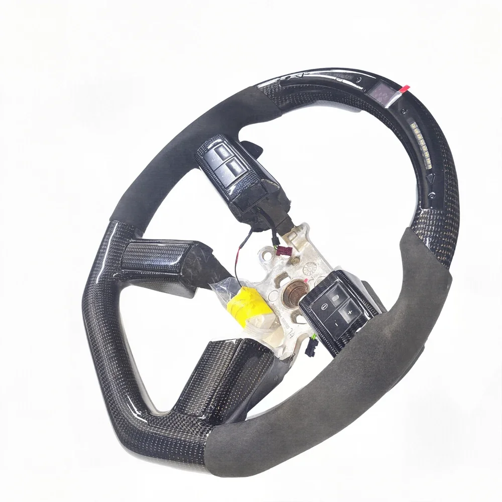 For Dodge Chrysler 300 C SRT8 Charger Challenger 2005-2010 Leather Steering Wheel Car Interior Accessories Carbon Fiber！！