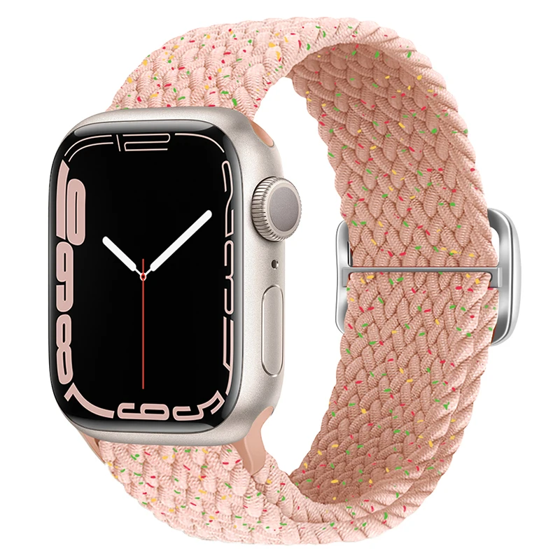 Braided Solo Loop For Apple Watch Band Ultra 42mm 46mm 49mm 45mm 41mm 44mm Elastic Nylon Bracelet iWatch series 10 9 8 7 6 strap image 6