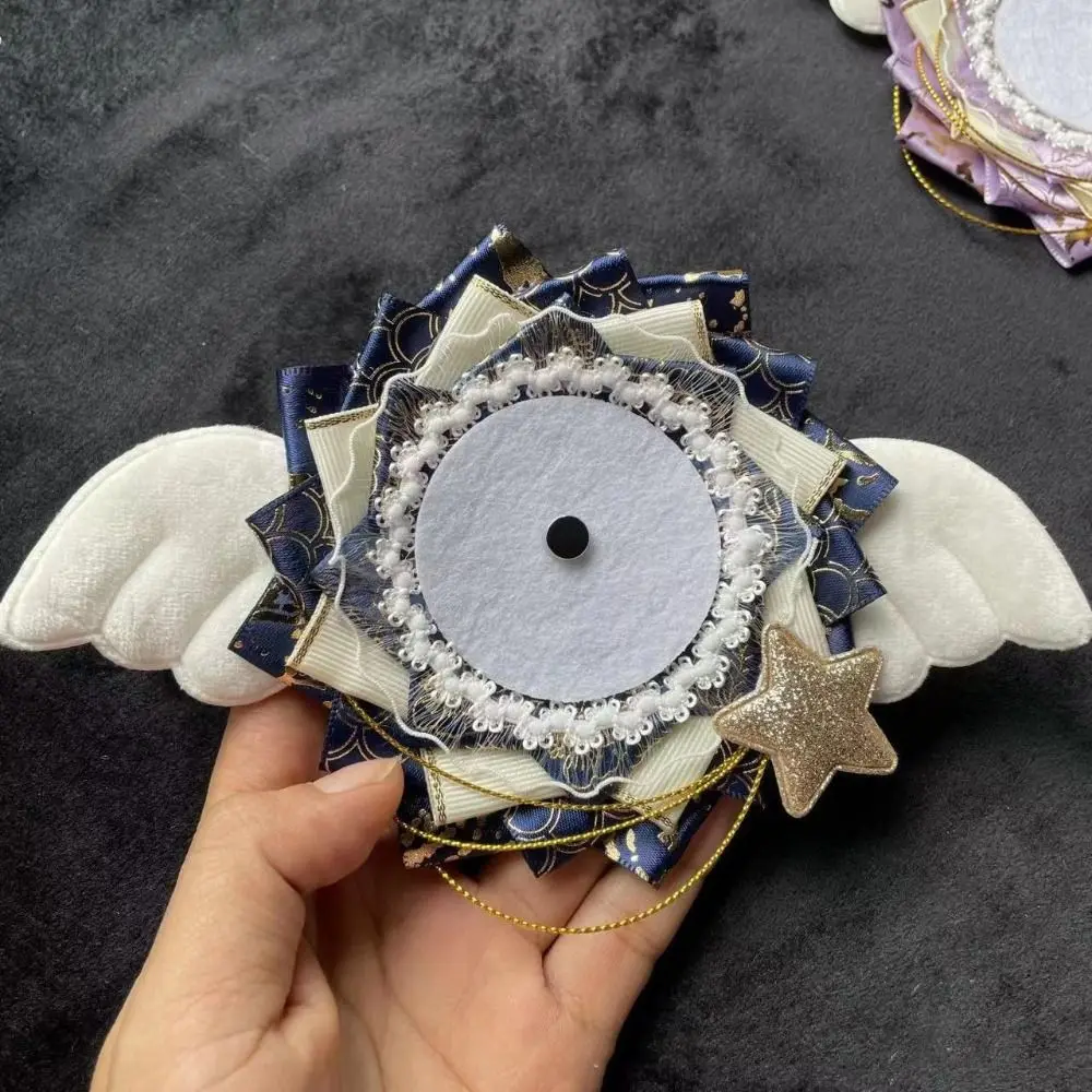 Lace Anime Badge Display Base Wings Crafts Brooch Holder Itabag Decor Bow Decoration Flower Colorful Badges Pins Tray