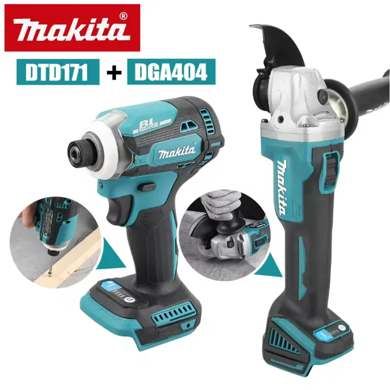

Набор Makita 18V Brushless Combo: ударный шуруповерт DTD171 (180 Н·м) и угловая шлифмашина DGA404 (8500 об/мин) - 125 мм для строительства и домашнего ремонта