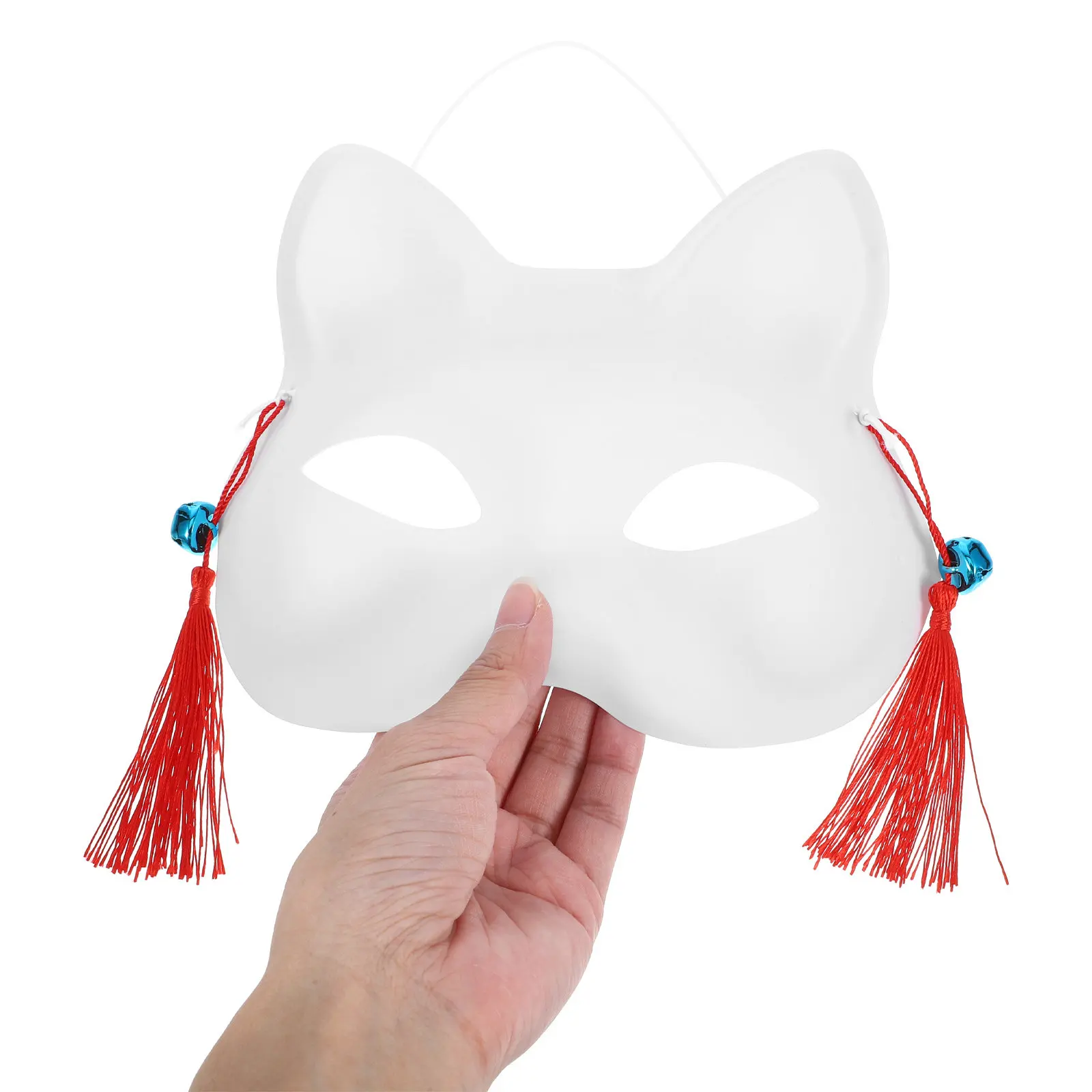 Blank Mask for DIY Painting Creative Unpainted White Plastic Face Mask for Cosplay Costume Party Masquerade Halloween Decoration