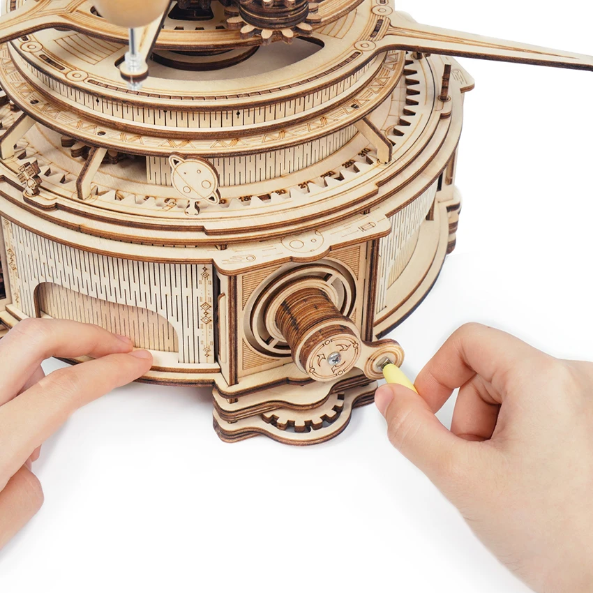 DIY Assemble Toys ST001 Mechanical Orrery Model Kit 3D Wooden Puzzles