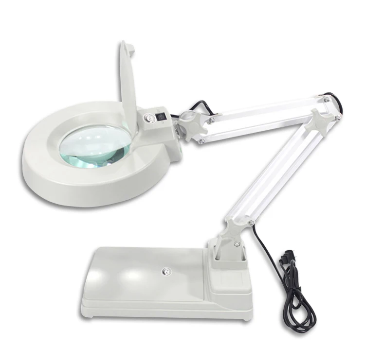 Magnifier Light Desktop Repaired Magnifier LT-86C White Glass 20x magnifying glass