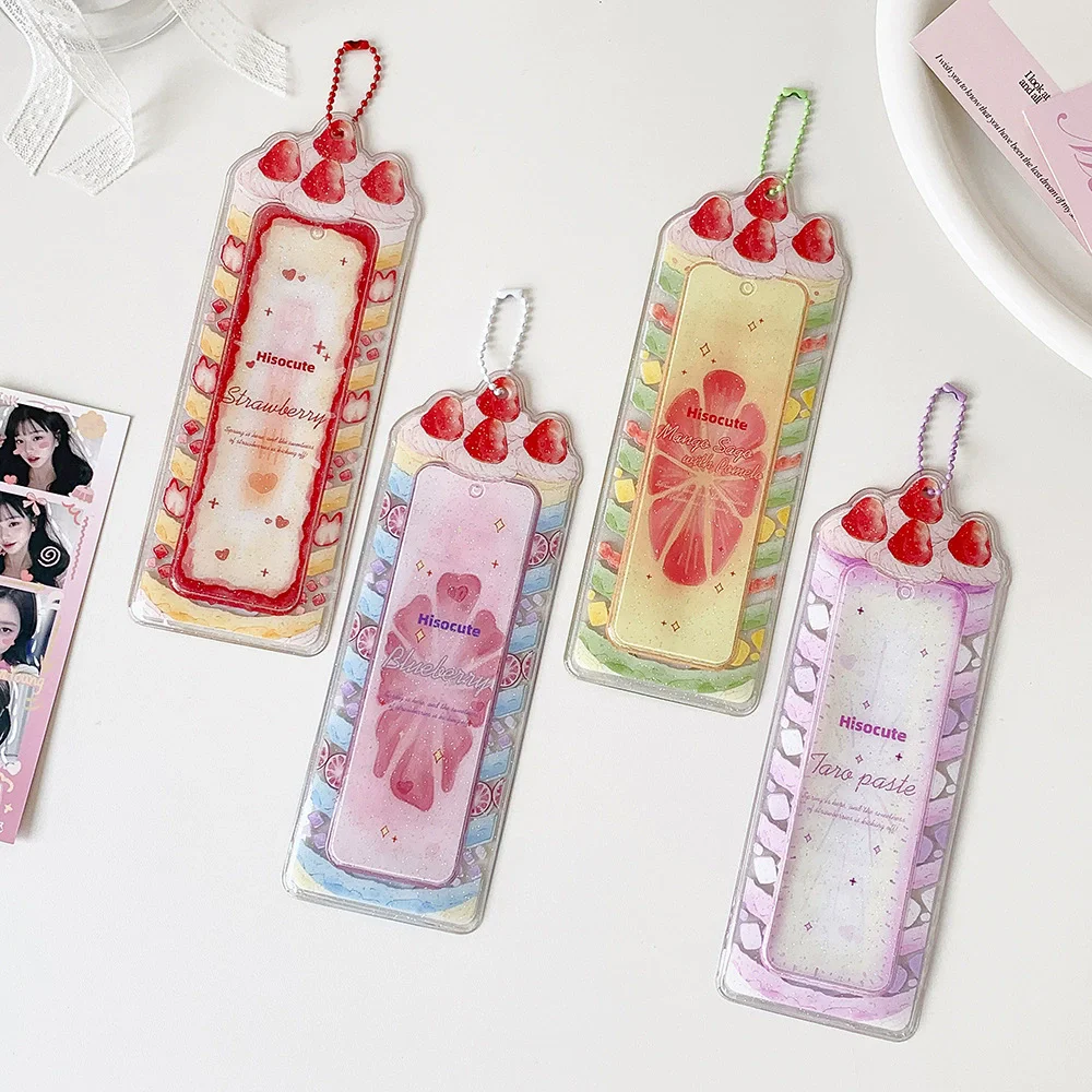 Multicolors Jelly Photo Booth Frames Cute Strawberry Photo Booth Card Holder For 2X6 Inch Photo Strips 2 X 6 Bookmark Album