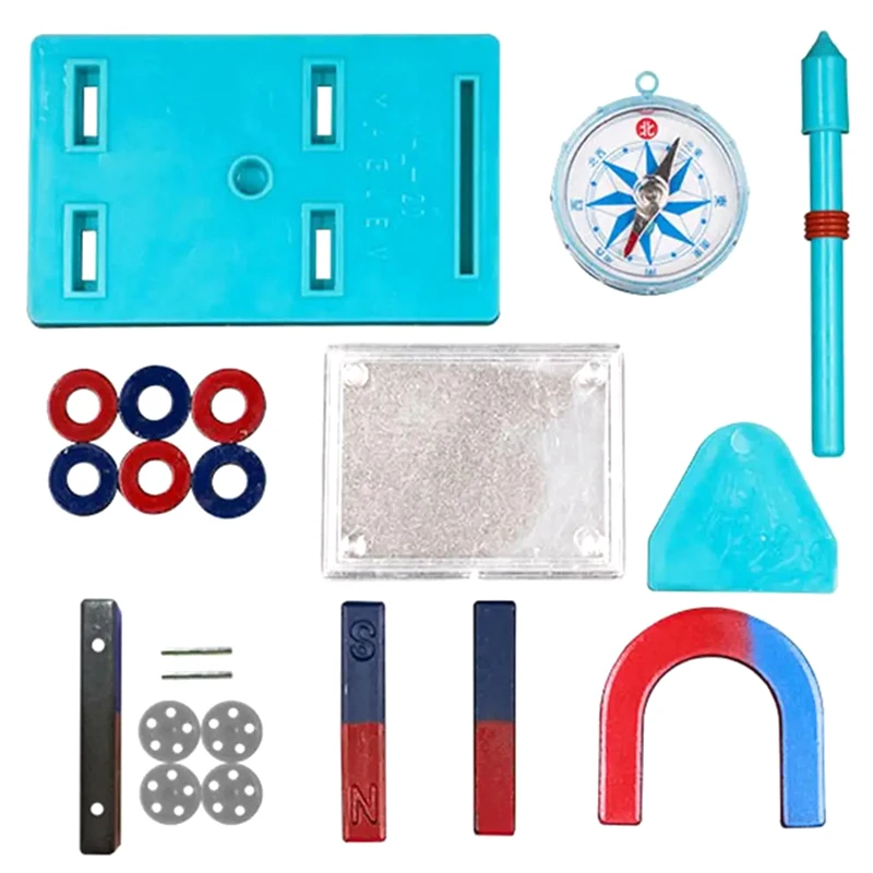 1Set Student Labs Junior Science Magnet Set For Education Science Experiment Tools Icluding Magnets Teaching Aids Science Toys