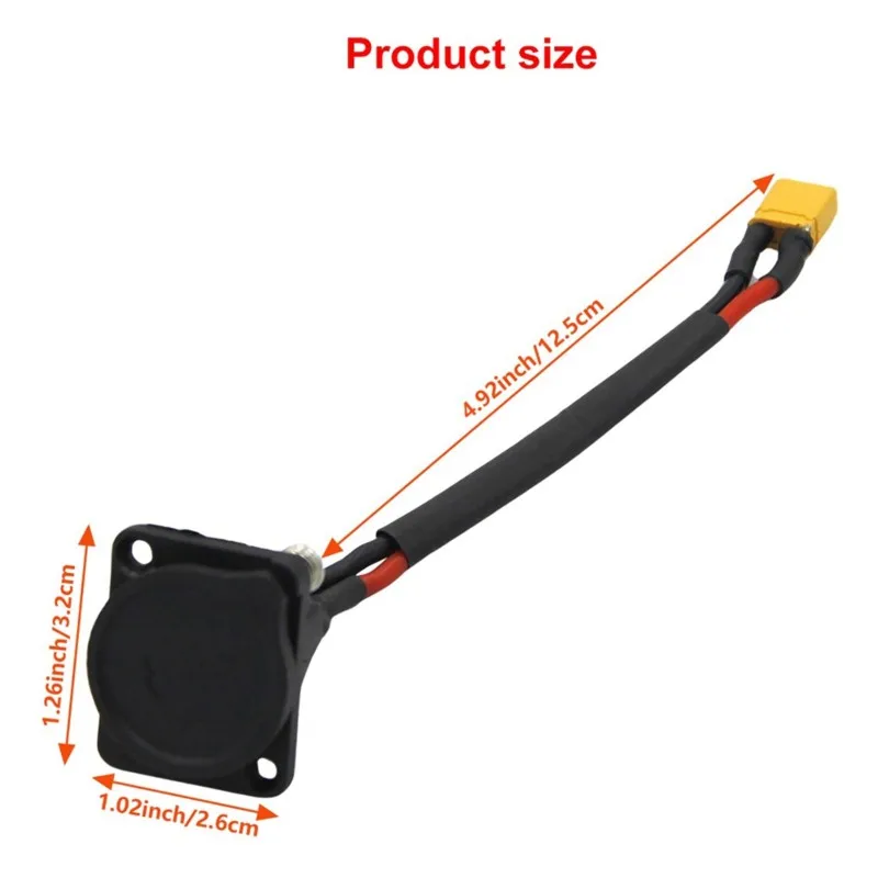 A93PHOT! For INOKIM OXO OX Scooter XLR Cannon 3-Pin XT30 Charging Port Power Socket Accessories