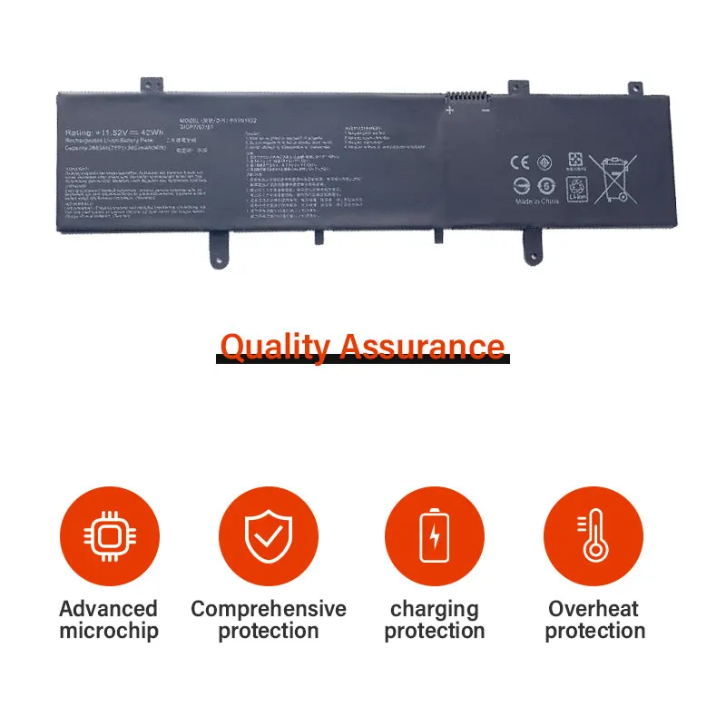 B31N1632 0B200-02540000 0B200-02540300 Laptop Battery For Asus Vivobook X405UQ X405UA X405UR S4000 S4000U S4100U