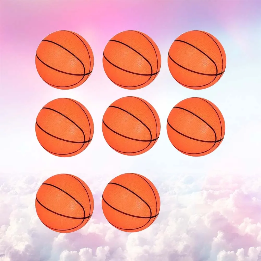 9-teiliges aufblasbares Basketball-Set, 10,2 cm, Mini-Hüpf-PVC-Ball für Kinder, Outdoor, Indoor, Spielen mit Pumpe, langlebiges Geschenk, Sportspiel