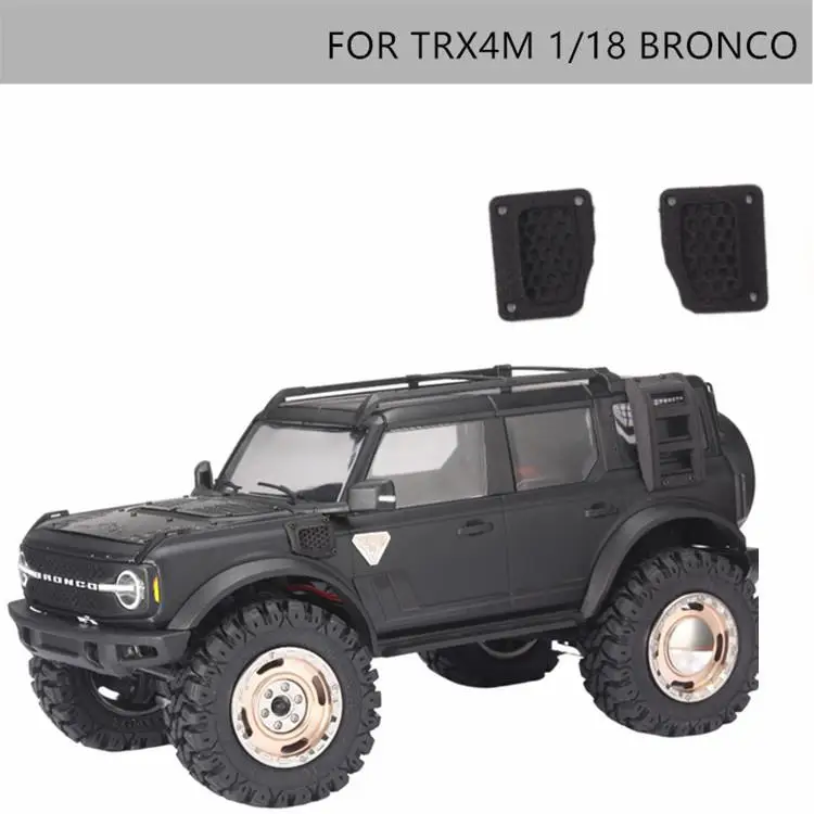 

For Trax Trx-4m 1/18 Bronco Trx4m Rc Crawler Car Upgraded Parts Black Nylon With Logo Stereo Engine Hood Air Inlet