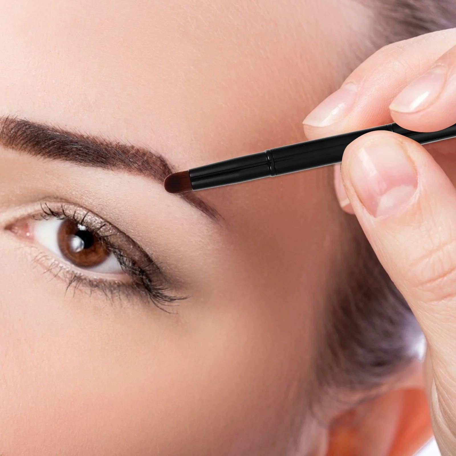 2Pcs Double-Ended Eyebrow Brush Premium Angled Brow Tool for Shaping Defining Filling Brows Professional Makeup Brush