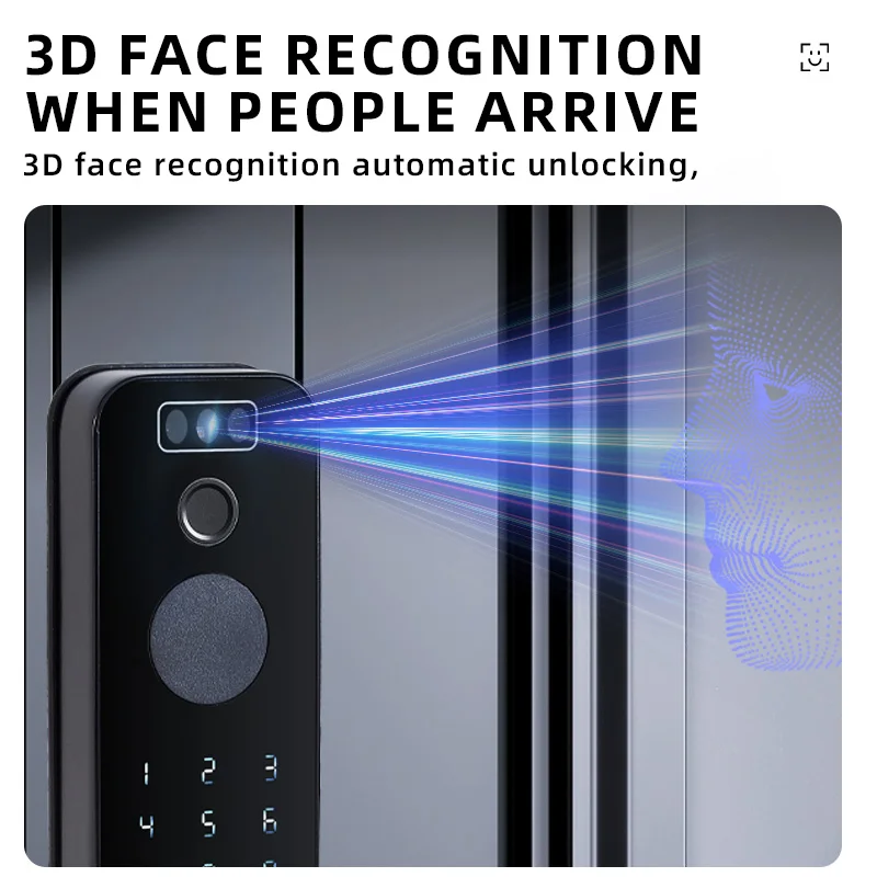 Serratura intelligente integrata di sicurezza in lega di alluminio a doppia lingua di vendita calda del produttore standard statunitense Funzionamento facile per porte in legno