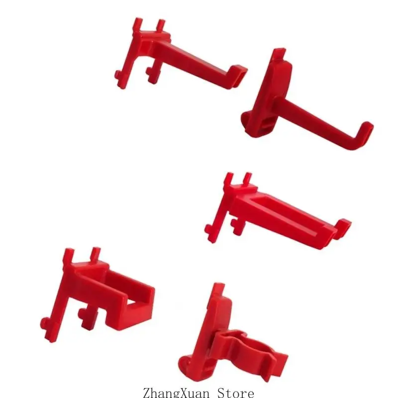 5 Stück Stecktafel-Haken, Kunststoff-Werkzeugaufhänger für Garagenorganisation und Wandaufbewahrung, Mehrzweckhaken 3 x – Detail 8