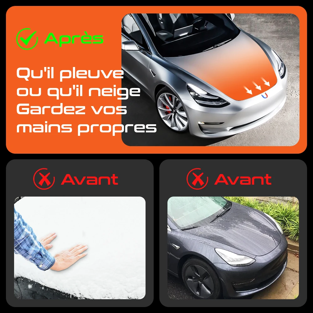 Picture 6: Electric Front Trunk Automatic Open/Close Sensor For Tesla Model 3 Y Highland 2021-2024 (Soft Closing Lock And Knock-Twice Open)