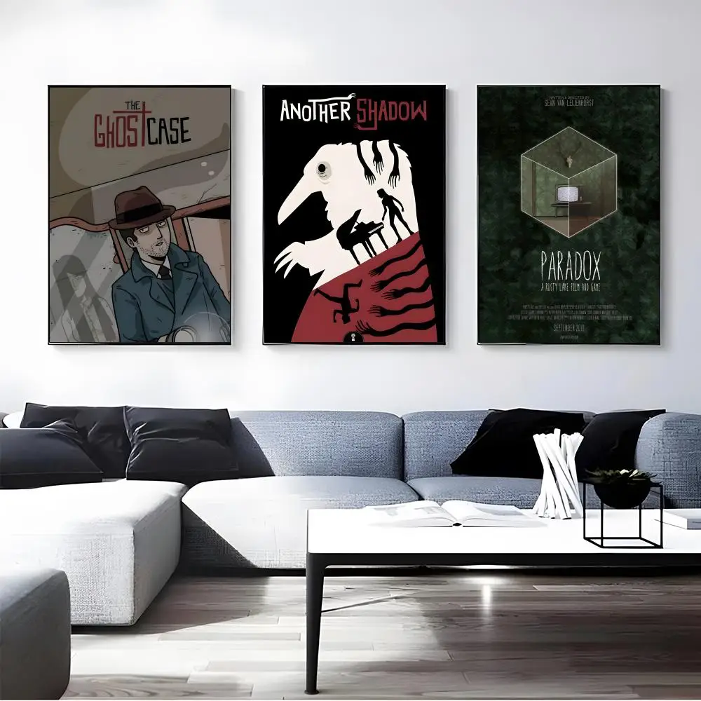 Game Rusty Lake Poster Self-adhesive Art Waterproof Paper Sticker Coffee House Bar Room Wall Decor