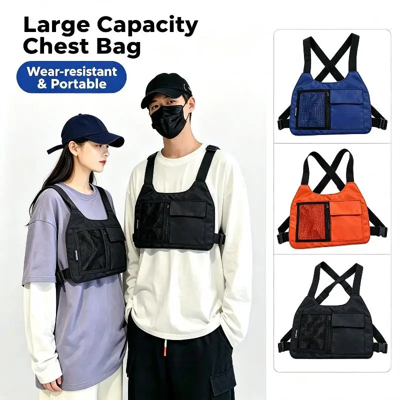 Multifunctional Tactical Chest Bag Vest Style Backpack Lightweight Breathable for Mountain Climbing Hiking Camping Travel view 5