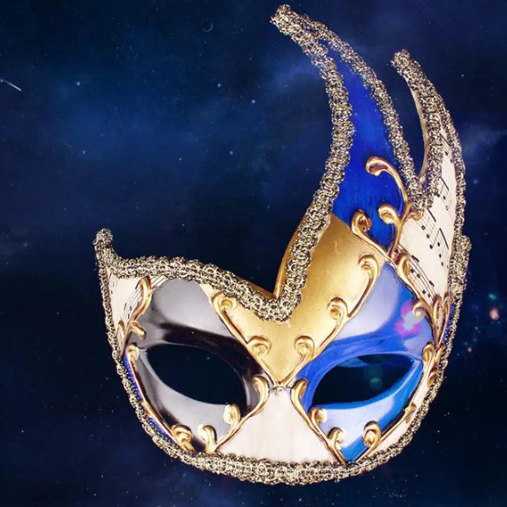 Halloween Mardi Gras Mask Holiday Party Mask Masquerade Ball Mask per donna uomo maschere musicali per feste di carnevale veneziano