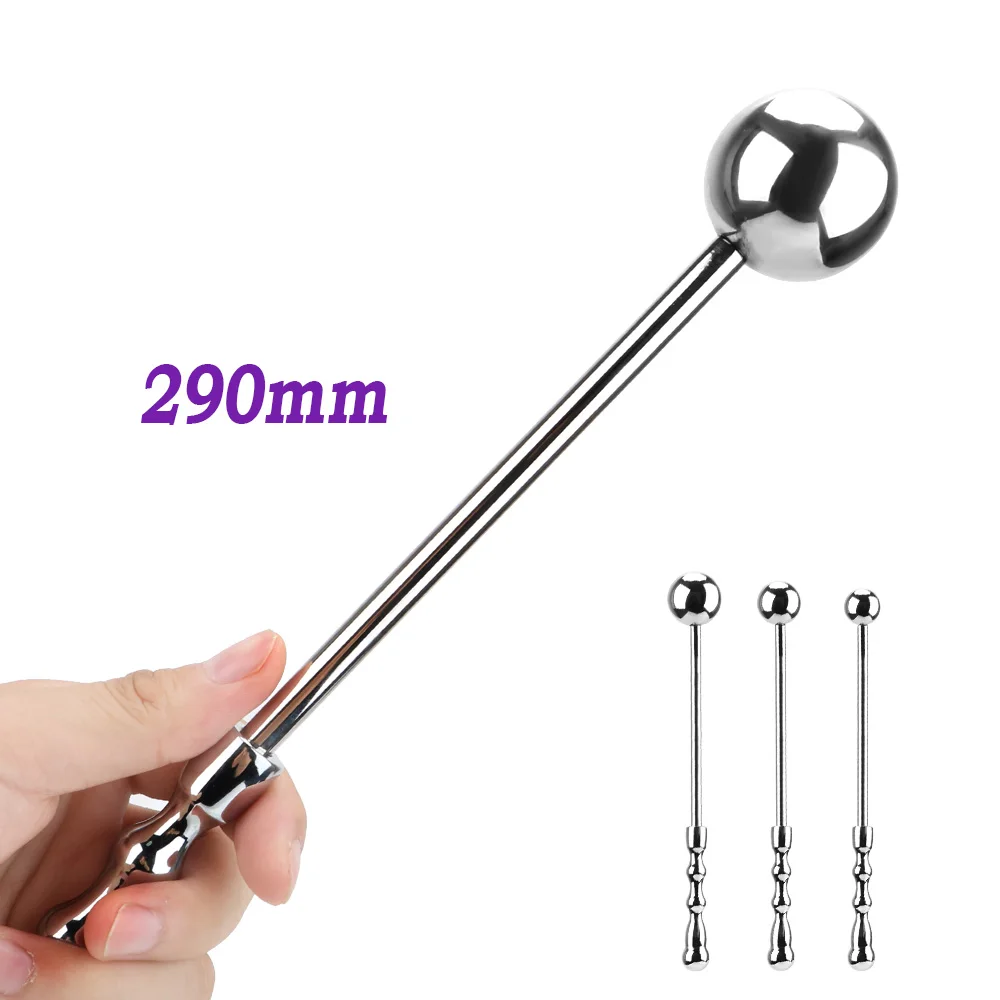 30-50mm Anal Beads Stainless Steel Butt Plug For Women Vaginal Ball Men Anus Dilator Long Dildos Female Masturbator Sex Toys 18